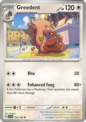 Greedent card from SV01: Scarlet & Violet Base Set