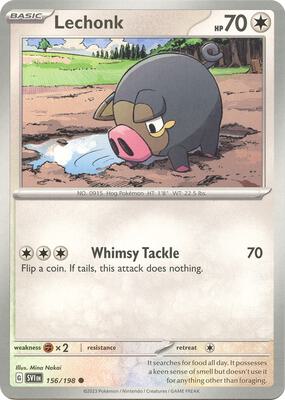 Lechonk - 156/198 card from SV01: Scarlet & Violet Base Set