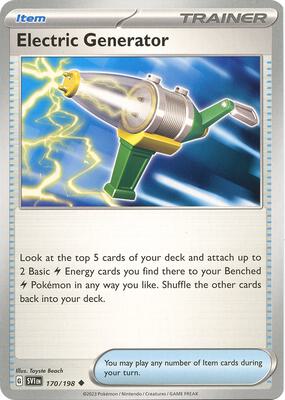 Electric Generator card from SV01: Scarlet & Violet Base Set