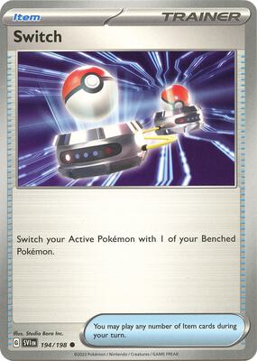 Switch card from SV01: Scarlet & Violet Base Set