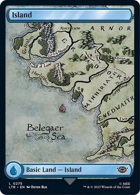 Island (0275) card from Universes Beyond: The Lord of the Rings: Tales of Middle-earth