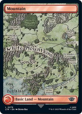 Mountain (0279) card from Universes Beyond: The Lord of the Rings: Tales of Middle-earth