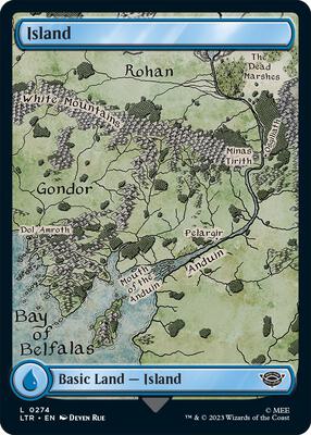 Island (0274) card from Universes Beyond: The Lord of the Rings: Tales of Middle-earth