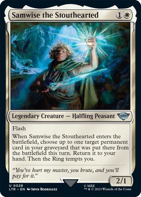 Samwise the Stouthearted card from Universes Beyond: The Lord of the Rings: Tales of Middle-earth