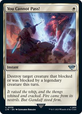 You Cannot Pass! card from Universes Beyond: The Lord of the Rings: Tales of Middle-earth