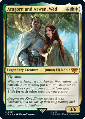 Aragorn and Arwen, Wed card from Universes Beyond: The Lord of the Rings: Tales of Middle-earth