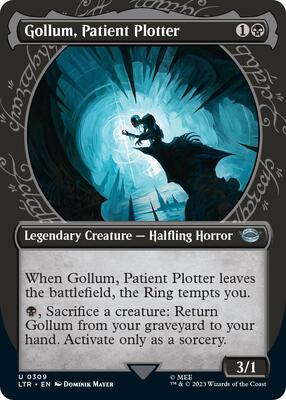 Gollum, Patient Plotter (Showcase) card from Universes Beyond: The Lord of the Rings: Tales of Middle-earth