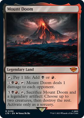 Mount Doom card from Universes Beyond: The Lord of the Rings: Tales of Middle-earth