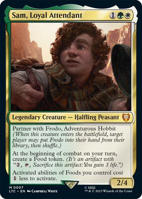 Sam, Loyal Attendant card from Commander: The Lord of the Rings: Tales of Middle-earth