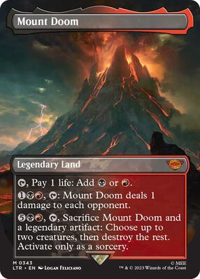 Mount Doom (Borderless) card from Universes Beyond: The Lord of the Rings: Tales of Middle-earth