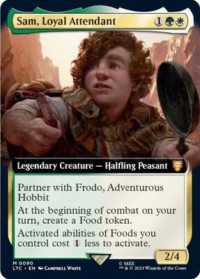 Sam, Loyal Attendant (Extended Art) card from Commander: The Lord of the Rings: Tales of Middle-earth