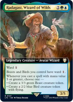 Radagast, Wizard of Wilds (Extended Art) card from Commander: The Lord of the Rings: Tales of Middle-earth