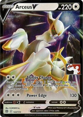 Arceus V - 122/172 card from Prize Pack Series Cards