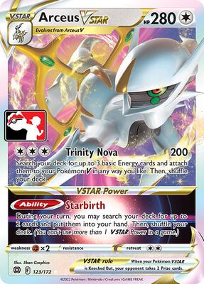 Arceus VSTAR - 123/172 card from Prize Pack Series Cards