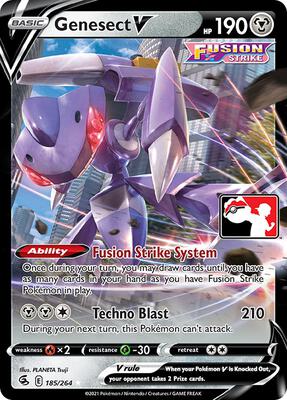 Genesect V - 185/264 card from Prize Pack Series Cards