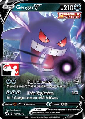 Gengar V - 156/264 card from Prize Pack Series Cards