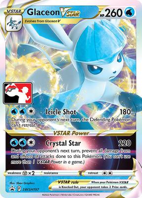 Glaceon VSTAR - SWSH197 card from Prize Pack Series Cards