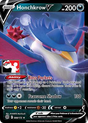 Honchkrow V - 088/172 card from Prize Pack Series Cards