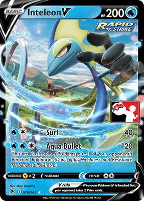 Inteleon V - 078/264 card from Prize Pack Series Cards