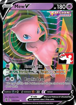Mew V - 113/264 card from Prize Pack Series Cards