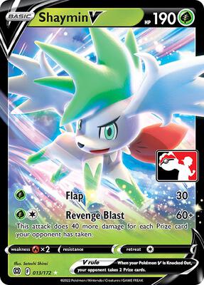 Shaymin V - 013/172 card from Prize Pack Series Cards