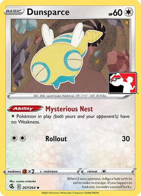 Dunsparce - 207/264 card from Prize Pack Series Cards