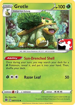 Grotle - 007/172 card from Prize Pack Series Cards