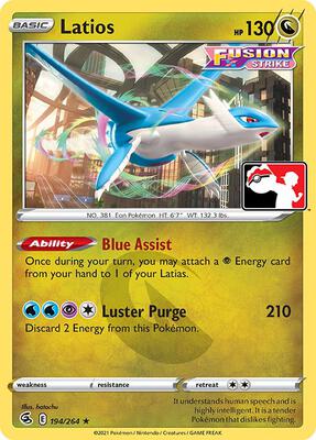 Latios - 194/264 card from Prize Pack Series Cards