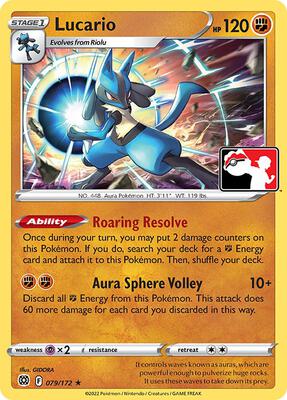 Lucario - 079/172 card from Prize Pack Series Cards