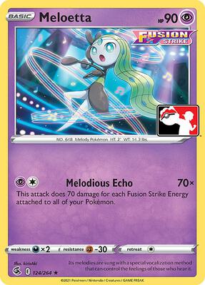 Meloetta - 124/264 card from Prize Pack Series Cards