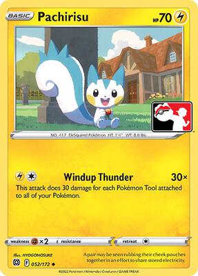 Pachirisu - 052/172 card from Prize Pack Series Cards