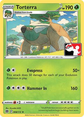 Torterra - 008/172 card from Prize Pack Series Cards