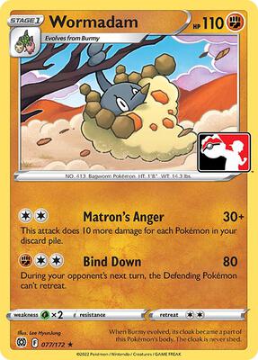 Wormadam - 077/172 card from Prize Pack Series Cards