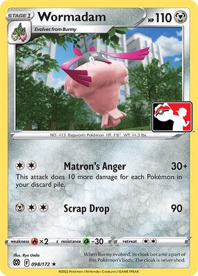 Wormadam - 098/172 card from Prize Pack Series Cards