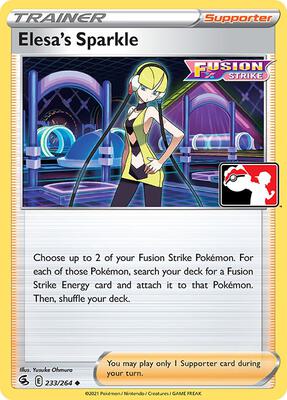 Elesa's Sparkle - 233/264 card from Prize Pack Series Cards