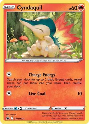 Cyndaquil - SWSH221 (Cosmos Holo) card from SWSH: Sword & Shield Promo Cards
