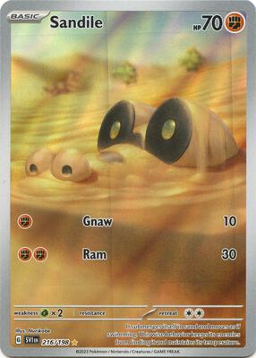 Sandile - 216/198 card from SV01: Scarlet & Violet Base Set