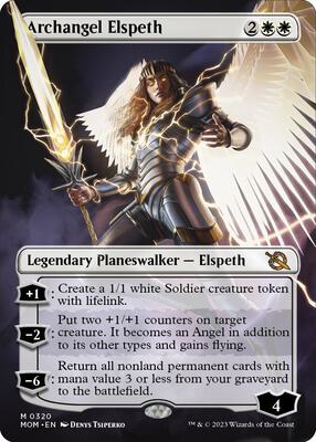 Archangel Elspeth (Borderless) card from March of the Machine