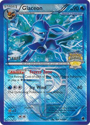Glaceon - 23/116 (City Championships) [Staff] card from League & Championship Cards