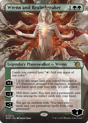 Wrenn and Realmbreaker (Borderless) card from March of the Machine