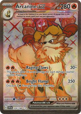 Arcanine ex - 224/198 card from SV01: Scarlet & Violet Base Set