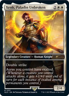 Xenk, Paladin Unbroken card from Secret Lair Drop Series