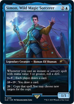 Simon, Wild Magic Sorcerer card from Secret Lair Drop Series