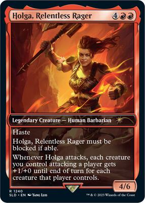 Holga, Relentless Rager card from Secret Lair Drop Series