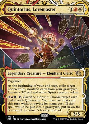 Quintorius, Loremaster (Showcase) card from March of the Machine