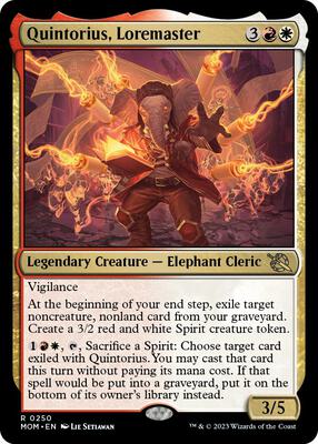 Quintorius, Loremaster card from March of the Machine