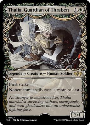 Thalia, Guardian of Thraben card from March of the Machine: Multiverse Legends