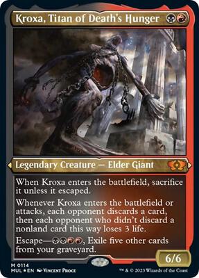 Kroxa, Titan of Death's Hunger (Foil Etched) card from March of the Machine: Multiverse Legends