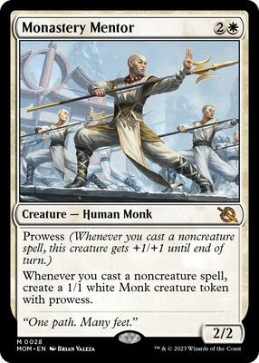Monastery Mentor card from March of the Machine