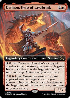 Orthion, Hero of Lavabrink (Extended Art) card from March of the Machine